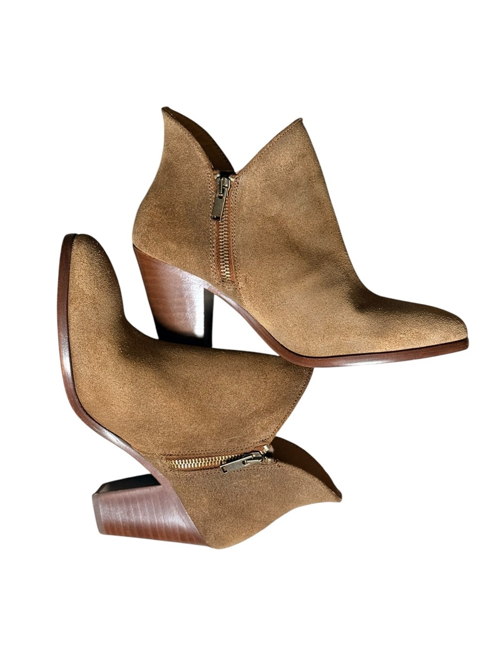 Thursday Boot Co Everyday Ankle Boots Taupe Suede Leather Heeled Booties 7 - Picture 7 of 12